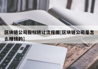 区块链公司股权转让流程图[区块链公司是怎么赚钱的]