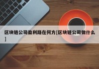 区块链公司盈利路在何方[区块链公司做什么]